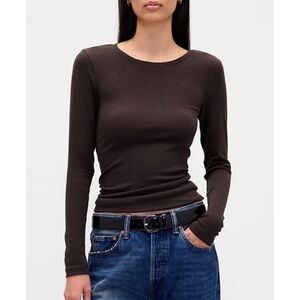 GAP Modern Crewneck T-Shirt in Brown size XL